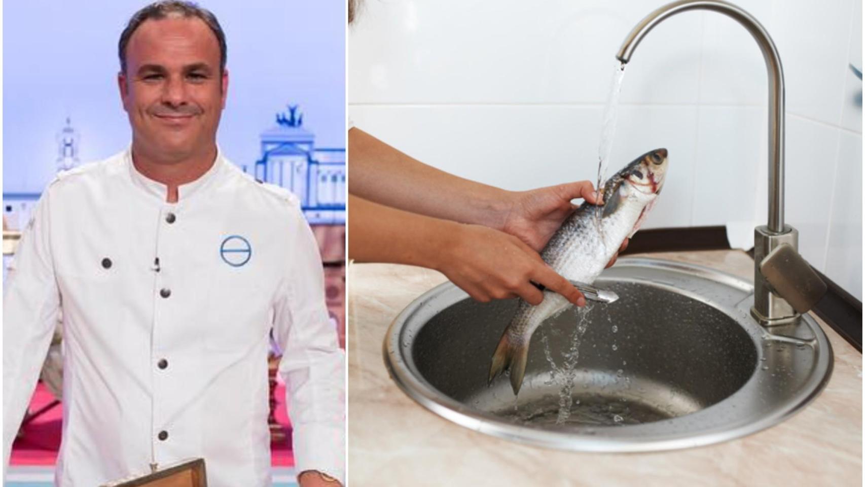 Ángel León, el 'chef del mar', avisa el error de lavar el pescado con agua.
