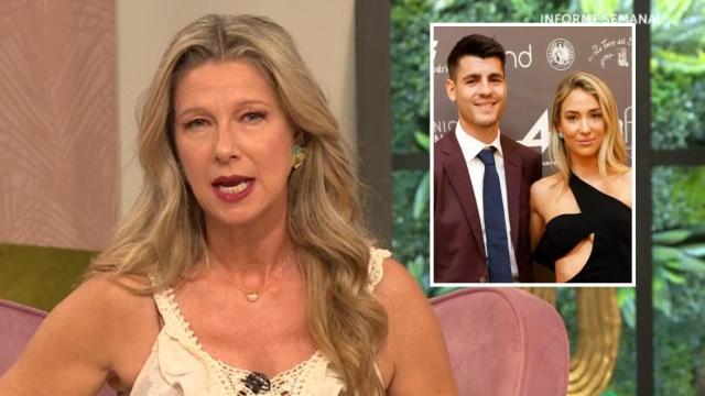 Anne Igartiburu en 'D Corazón' y Álvaro Morata y Alice Campello en un evento.