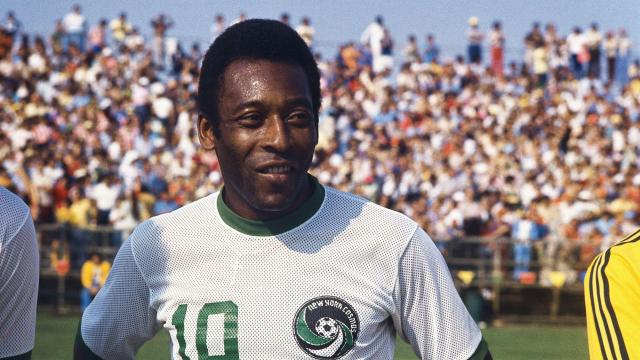 Pelé, con la camiseta del New York Cosmos.