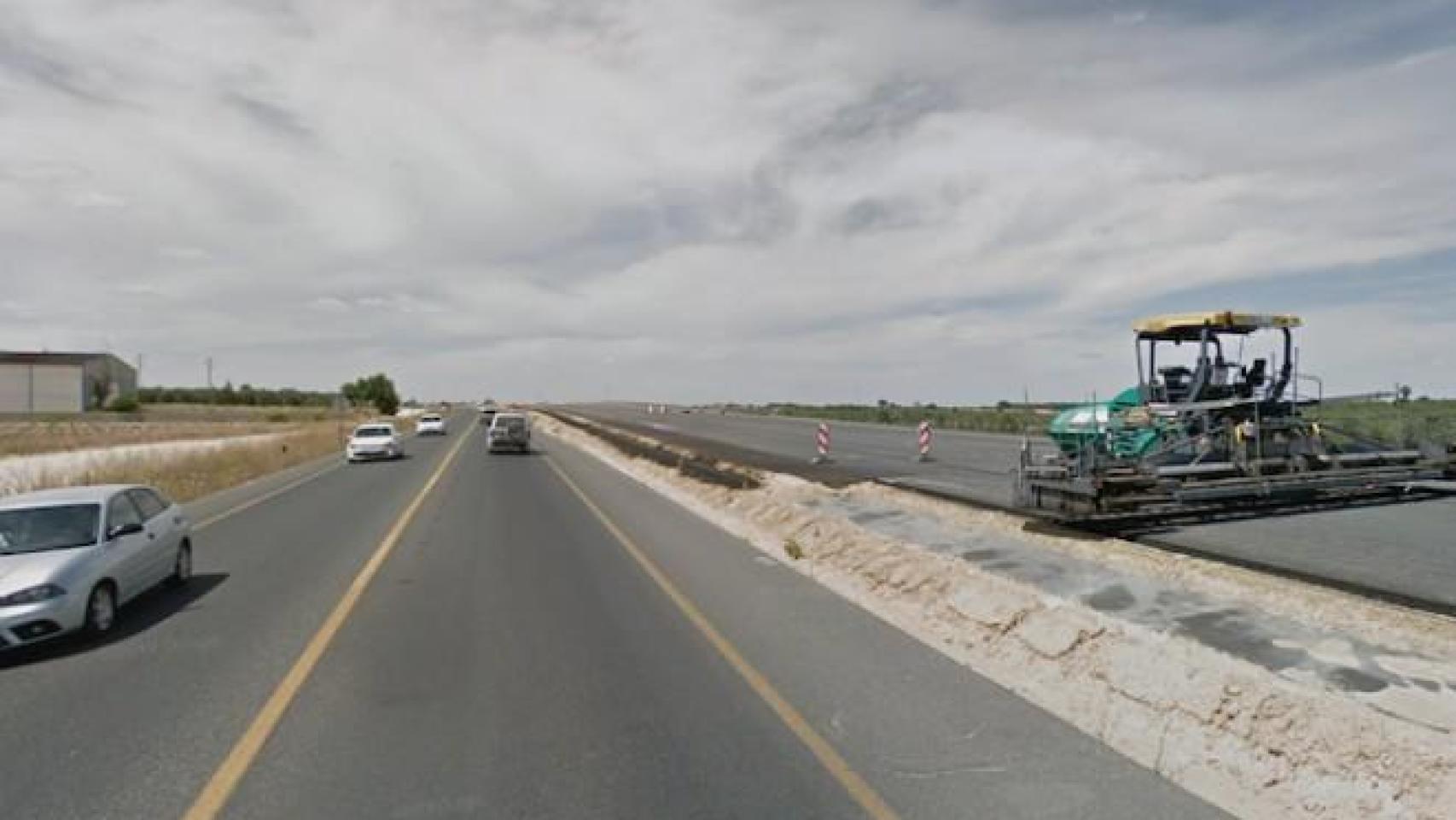 Las obras del desdoble de la Nacional IV, que une Sevilla y Cádiz.