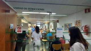 Sala de espera de un hospital, en Castellón.