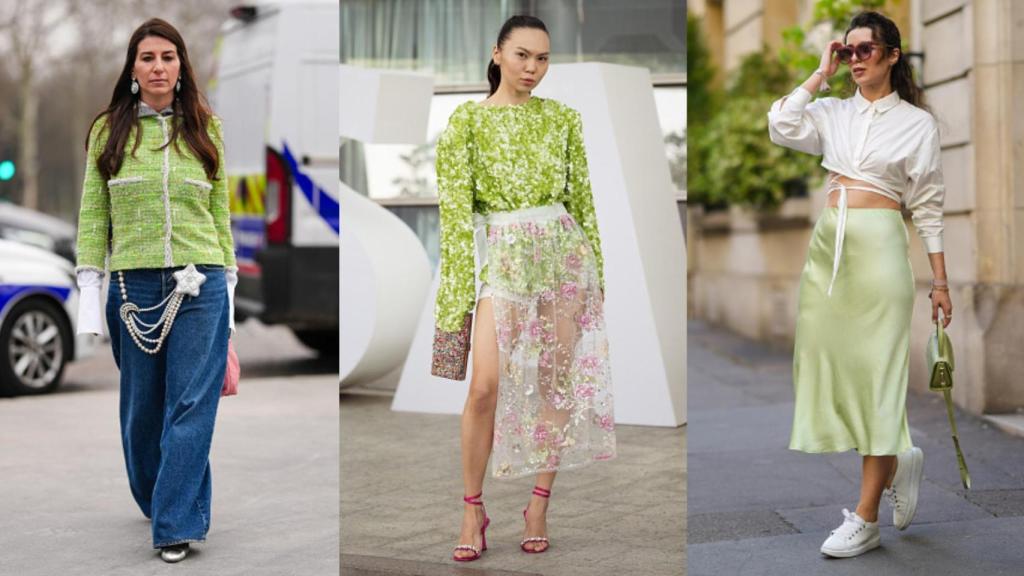 Se luce tanto con chaquetas como faldas o tops.