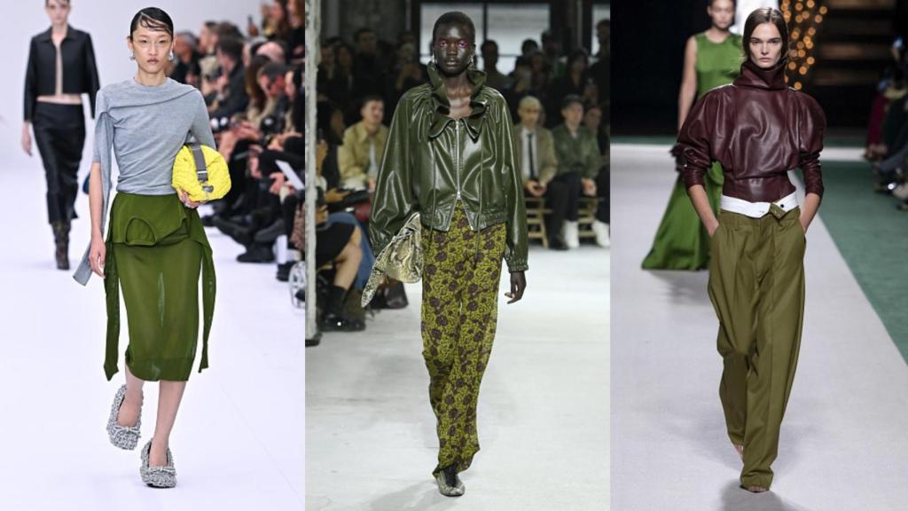 Siluetas de los desfiles de Acne Studios, Dries Van Noten y Victoria Beckham.