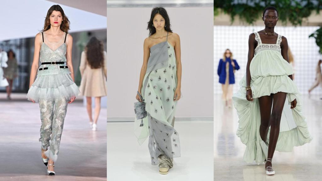 Siluetas de los desfiles de Chanel, Fendi y Chloé.