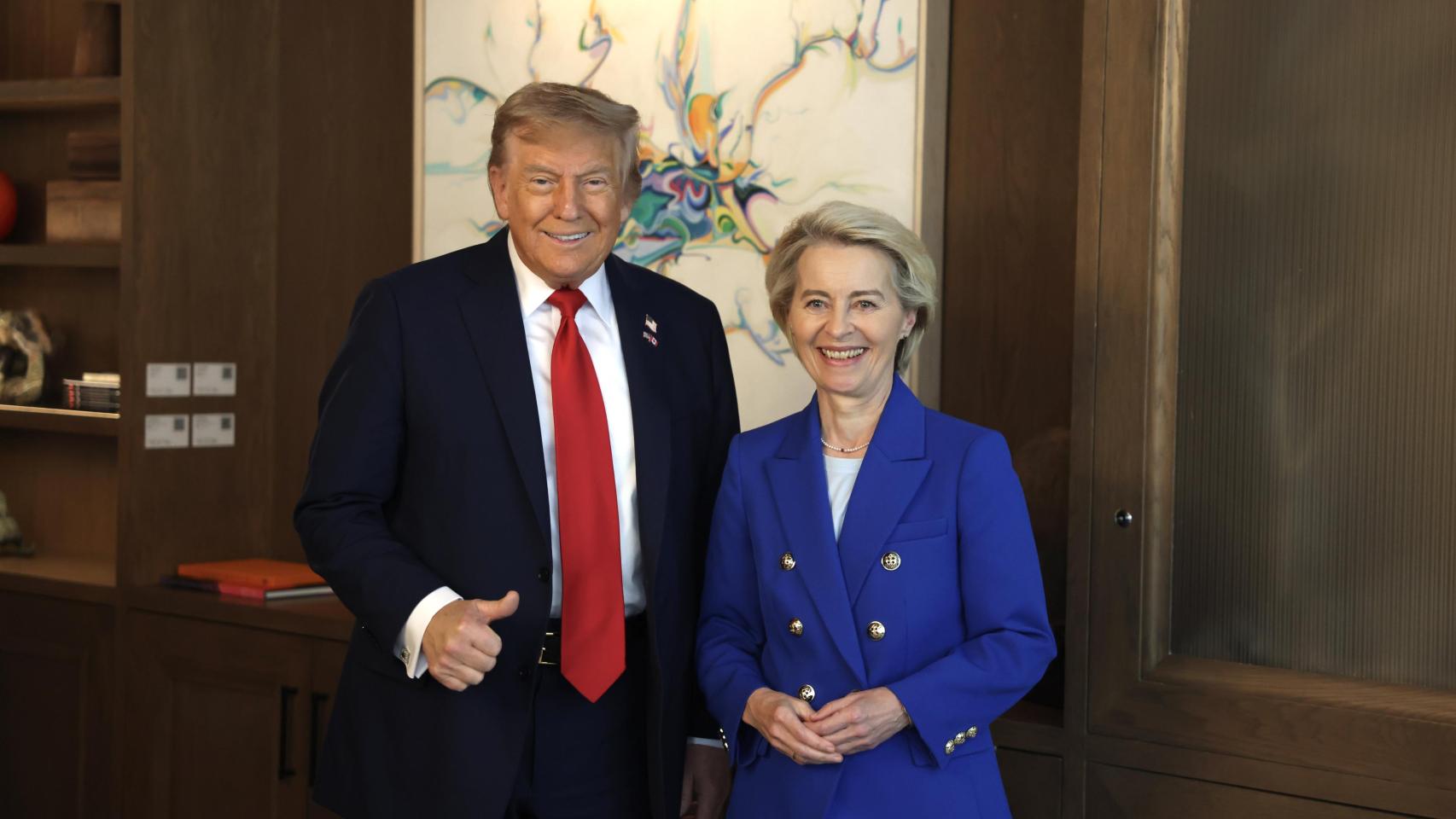 Donald Trump y Ursula von der Leyen, durante su reunión en el G7 de Canadá