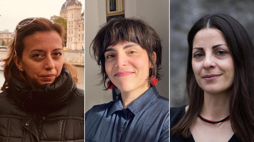Las escritoras Sonia López Bravo, María Agúndez y Sara Catella