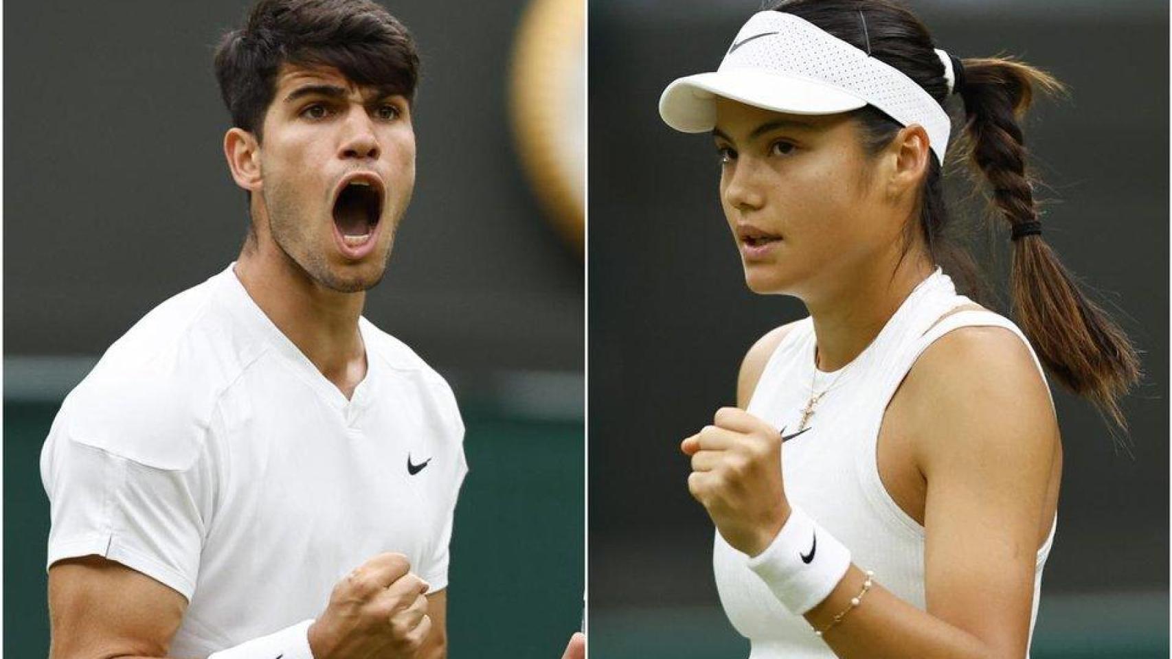 Carlos Alcaraz y Emma Raducanu.