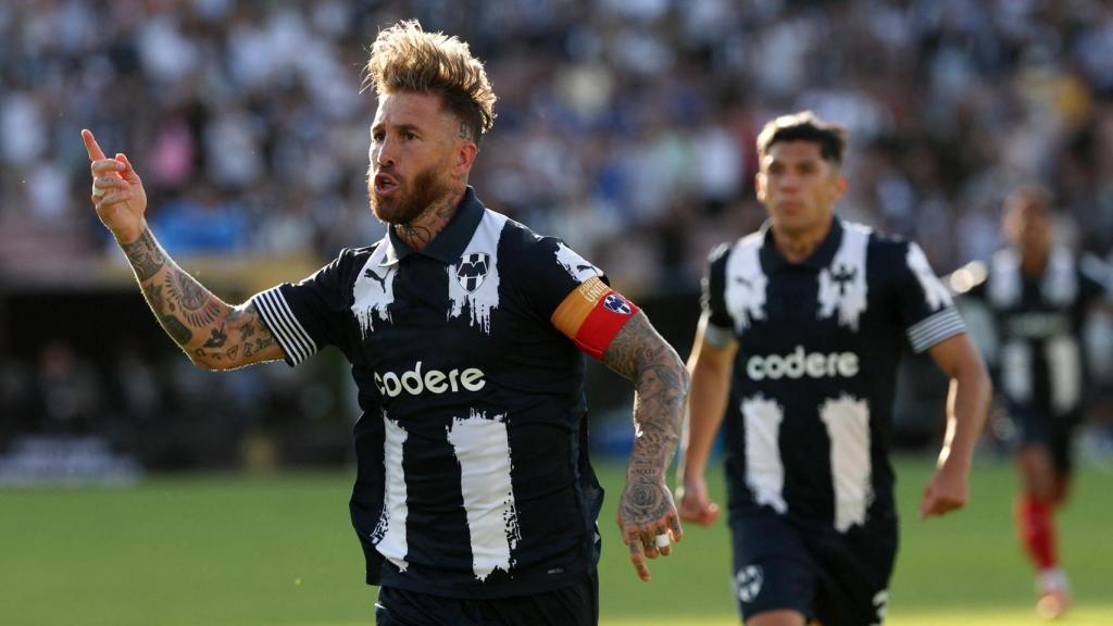 Sergio Ramos celebra un gol con Monterrey en el Mundial de Clubes