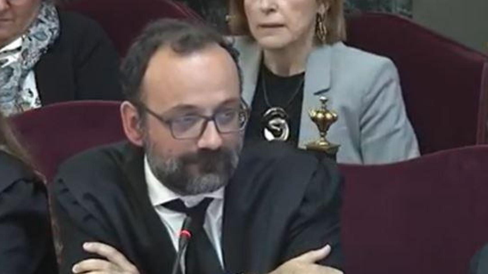 El abogado Benet Salellas, durante el juicio del 'procés' en el Tribunal Supremo./