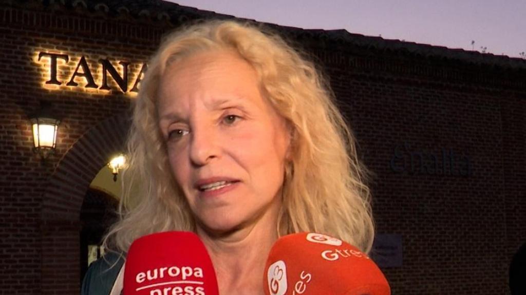 Flavia Zarzo, atendiendo a la prensa, este pasado martes, día 17, en Madrid.