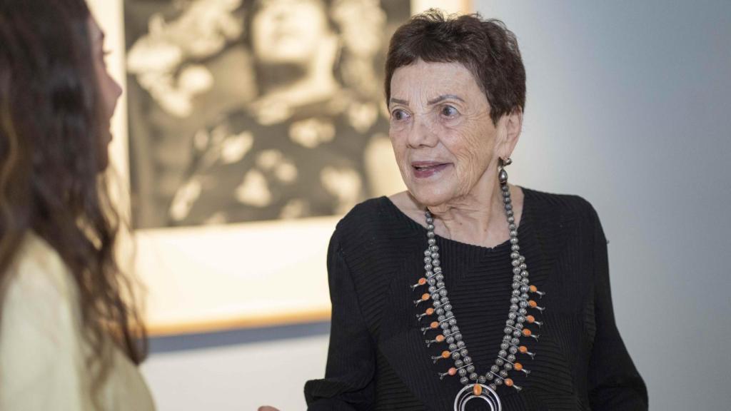 Graciela Iturbide en un momento de la entrevista. Foto: Rodrigo Mínguez