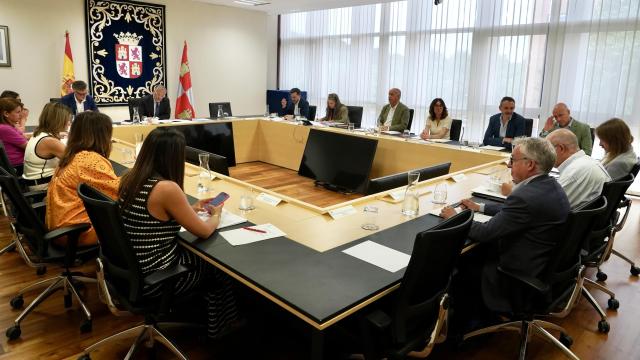 Imagen de la reunión de la Junta de Portavoces de las Cortes de Castilla y León de este jueves