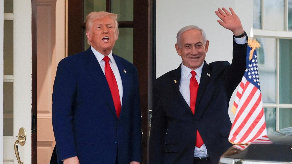 Trump y Netanyahu tras una reunión en la Casa Blanca, el 7 de abril de 2025.