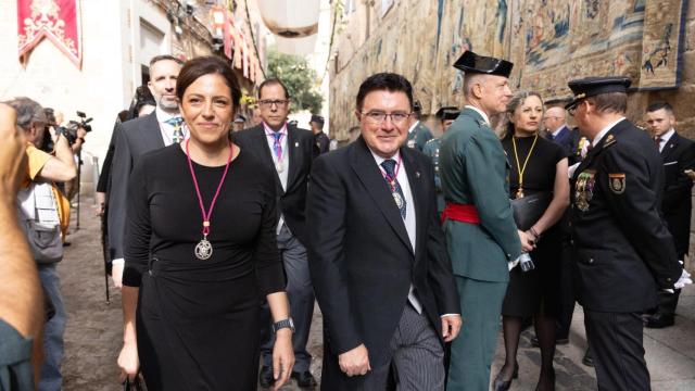 Noelia de La Cruz durante la procesión de este jueves.