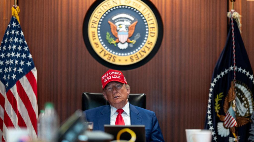 Donald Trump durante una reunión de situación sobre Irán en la Casa Blanca este fin de semana.