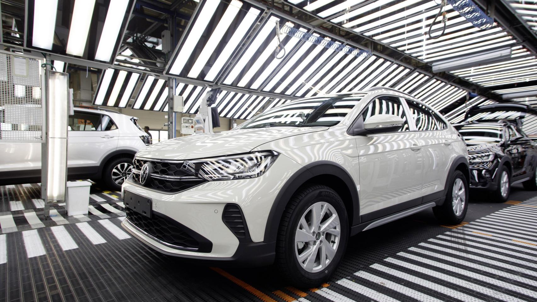 Línea de montaje en la planta de Volkswagen Navarra