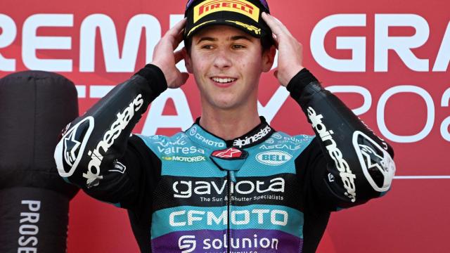 Máximo Quiles, en el podio del GP de Italia 2025