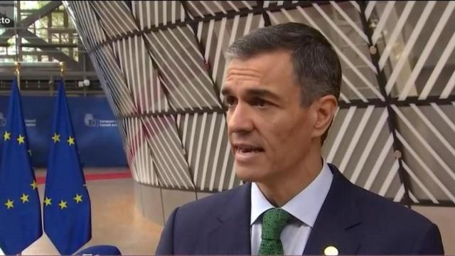 Pedro Sánchez hoy en Bruselas.