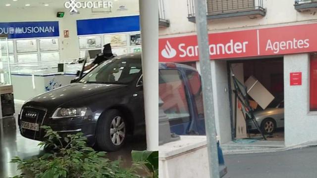 Los vehículos de los dos alunizajes que han sucedido en Madrid en menos de 24 horas.