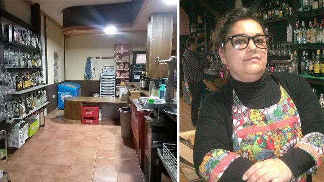 María y su Bar El Refugio en Nava del Rey