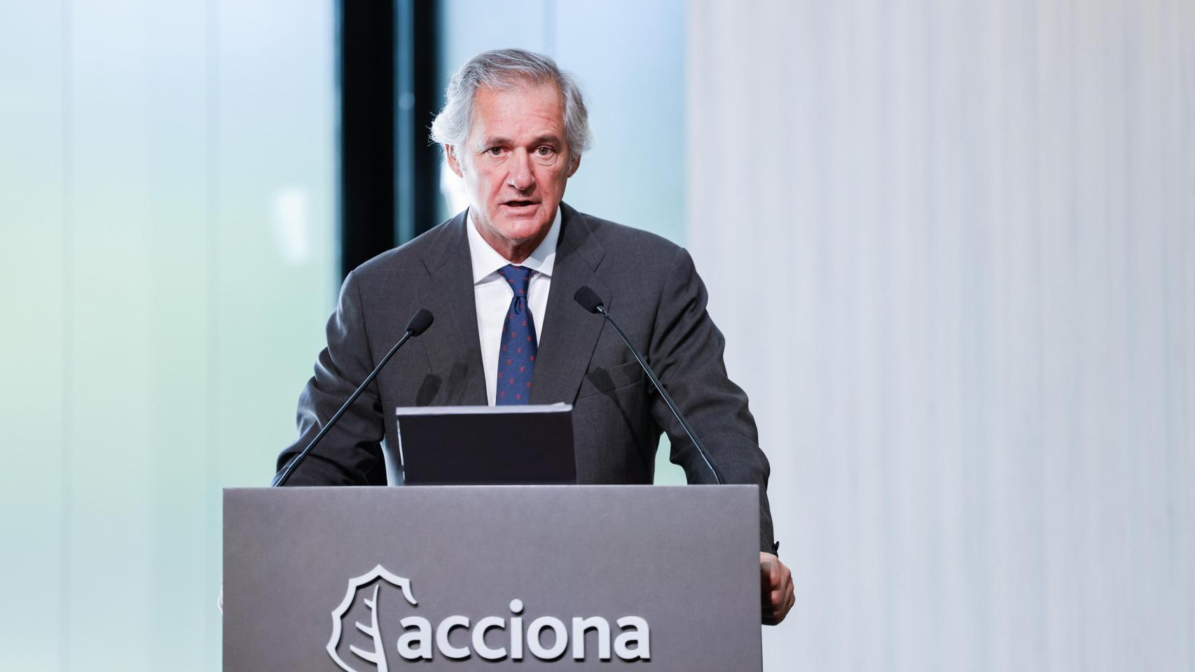 El presidente y CEO de Acciona, José Manuel Entrecanales, durante la Junta General de Accionistas de Acciona, a 26 de junio de 2025.