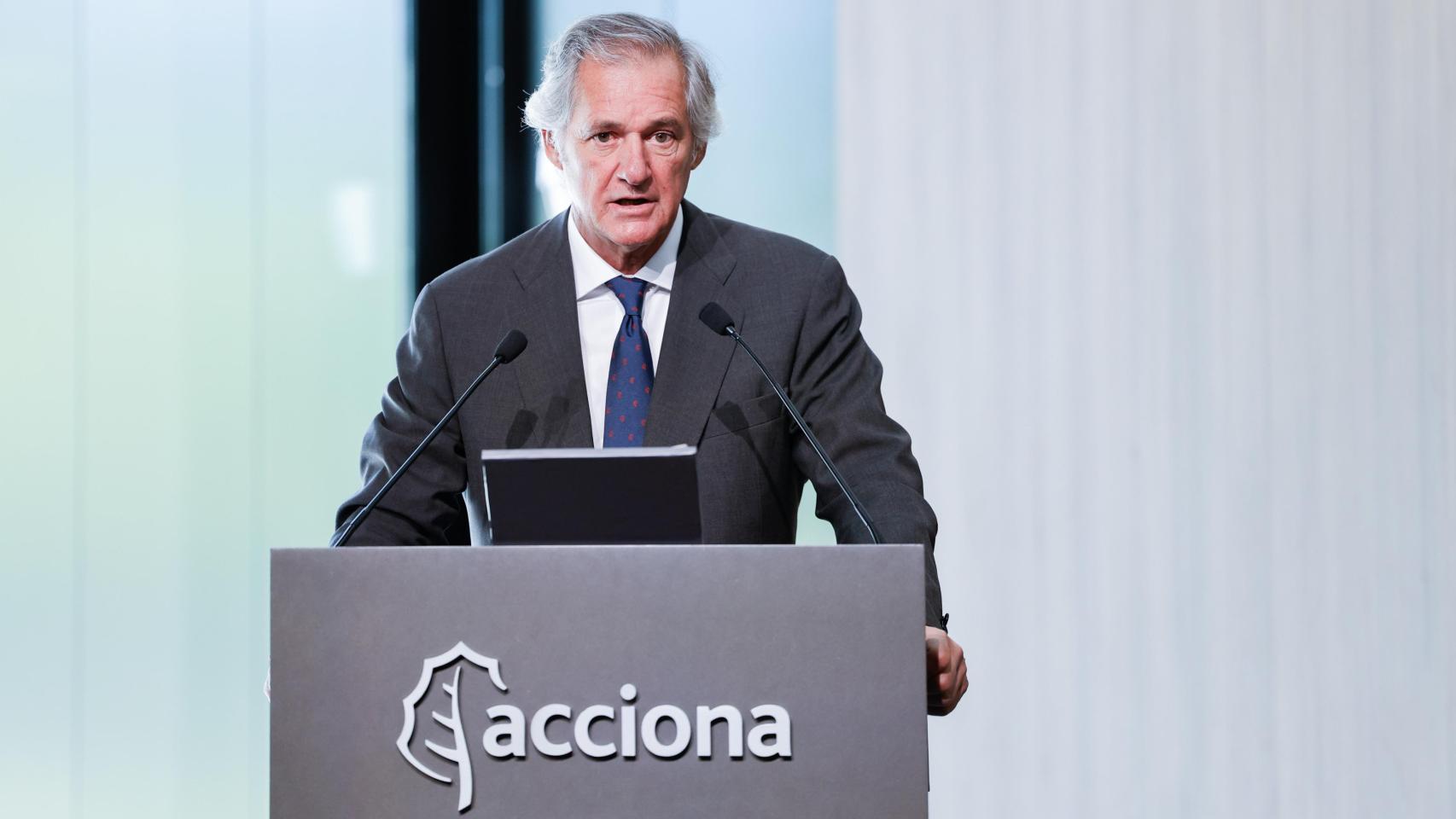 El presidente y CEO de Acciona, José Manuel Entrecanales, durante la Junta General de Accionistas de Acciona, a 26 de junio de 2025.