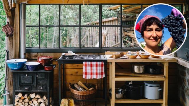 La cocina rústica de Eva Amaral.