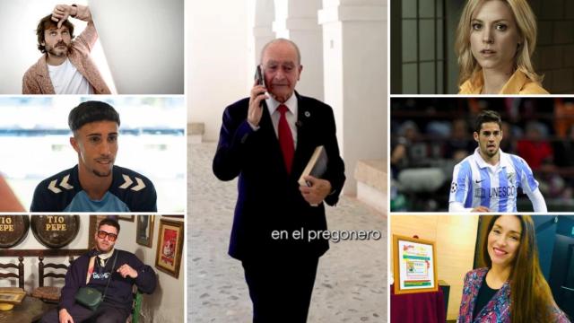 Una fotograma del vídeo del alcalde de Málaga y algunos de los candidatos.