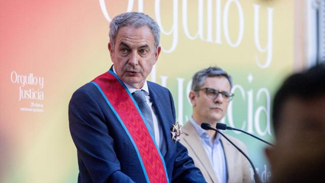 El expresidente del Gobierno José Luis Rodríguez Zapatero en un acto llamado ‘Orgullo y justicia’, la semana pasada en Madrid.
