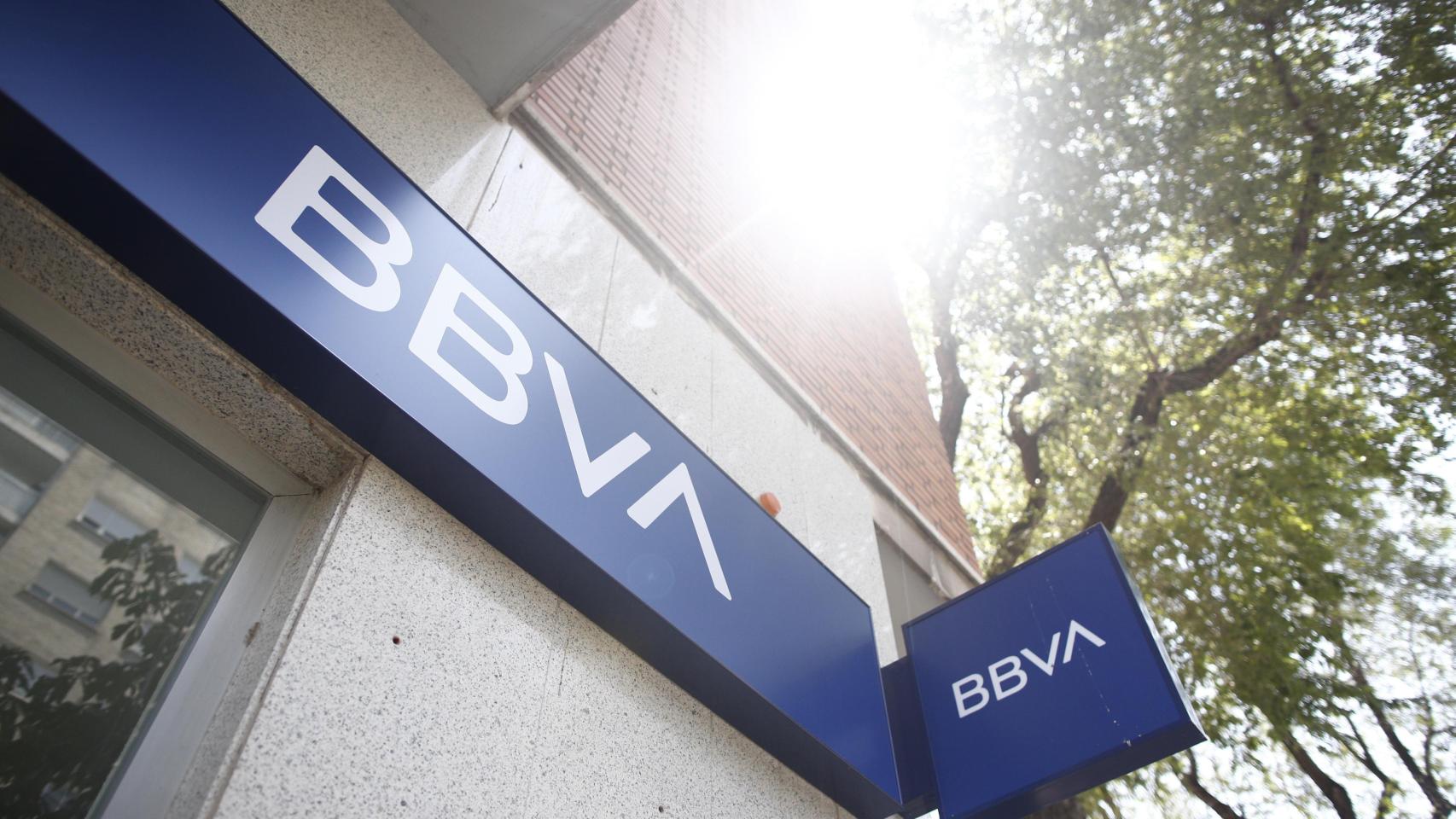 Una oficina de BBVA en Madrid.