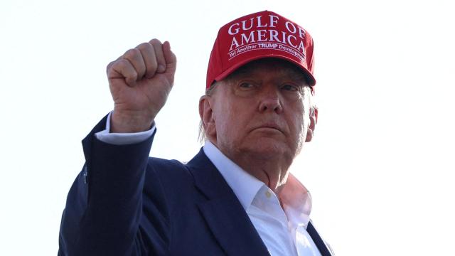 El presidente de EEUU en su llegada a Florida.