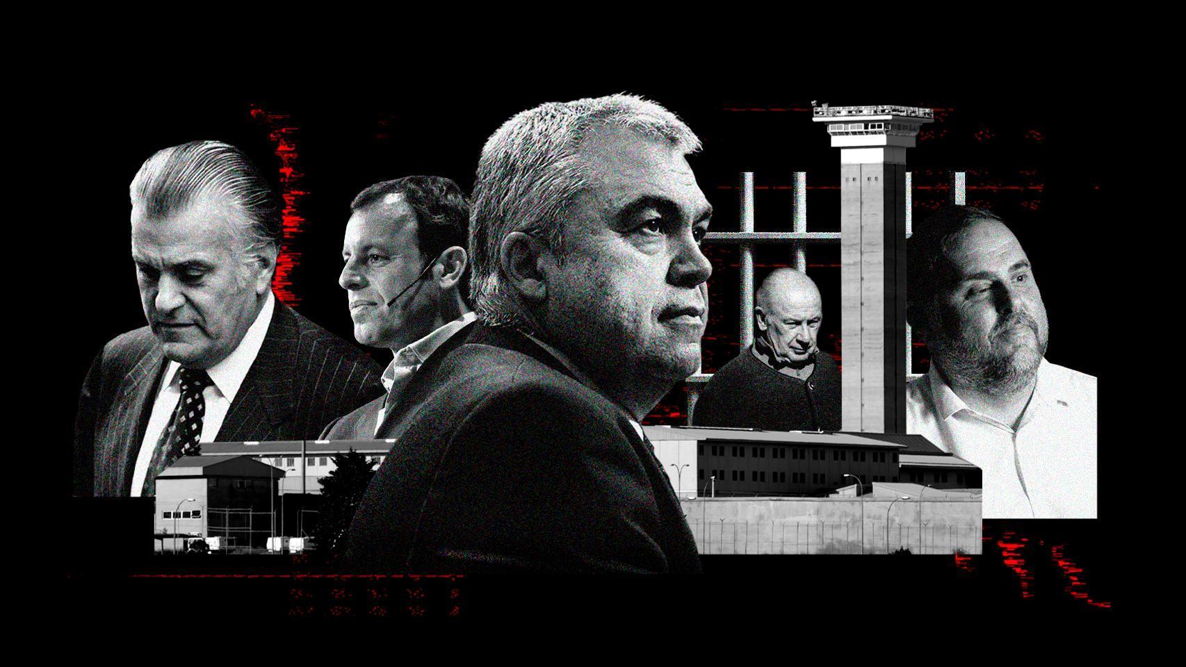 I-D: Luis Bárcenas, Sandro Rosell, Santos Cerdán, Miguel Blesa y Oriol Junqueras.