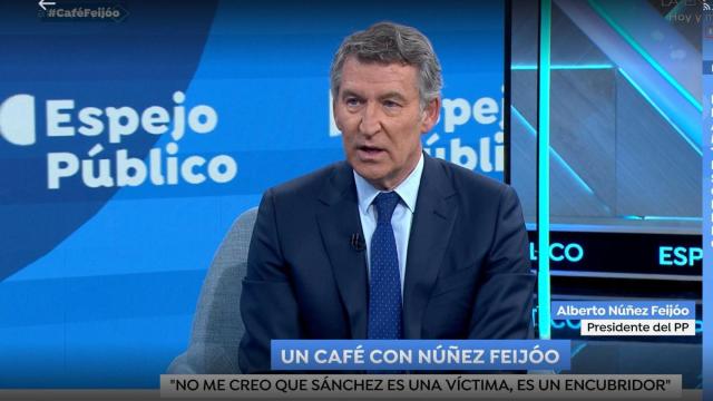 El presidente del PP, Alberto Núñéz Feijóo, este miércoles durante una entrevista en 'Espejo Público' de 'Antena 3'.