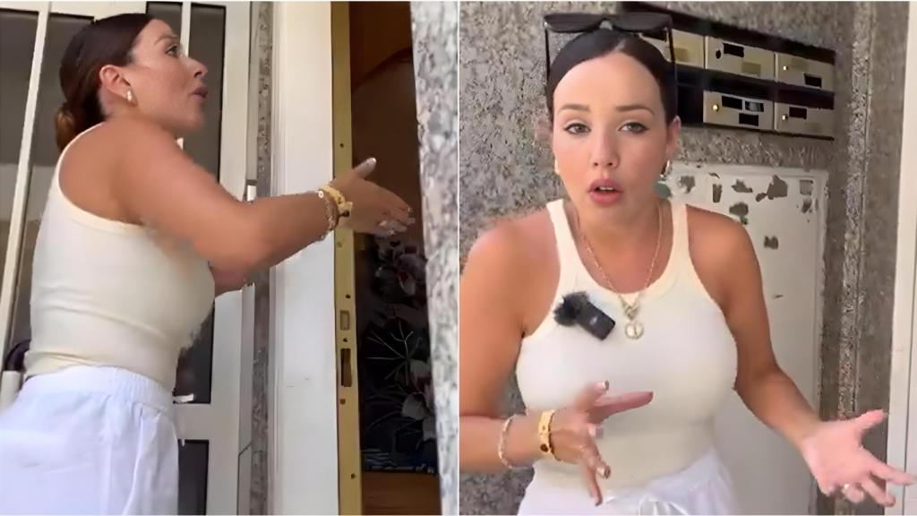 Se enfrenta a los okupas en la puerta del domicilio.