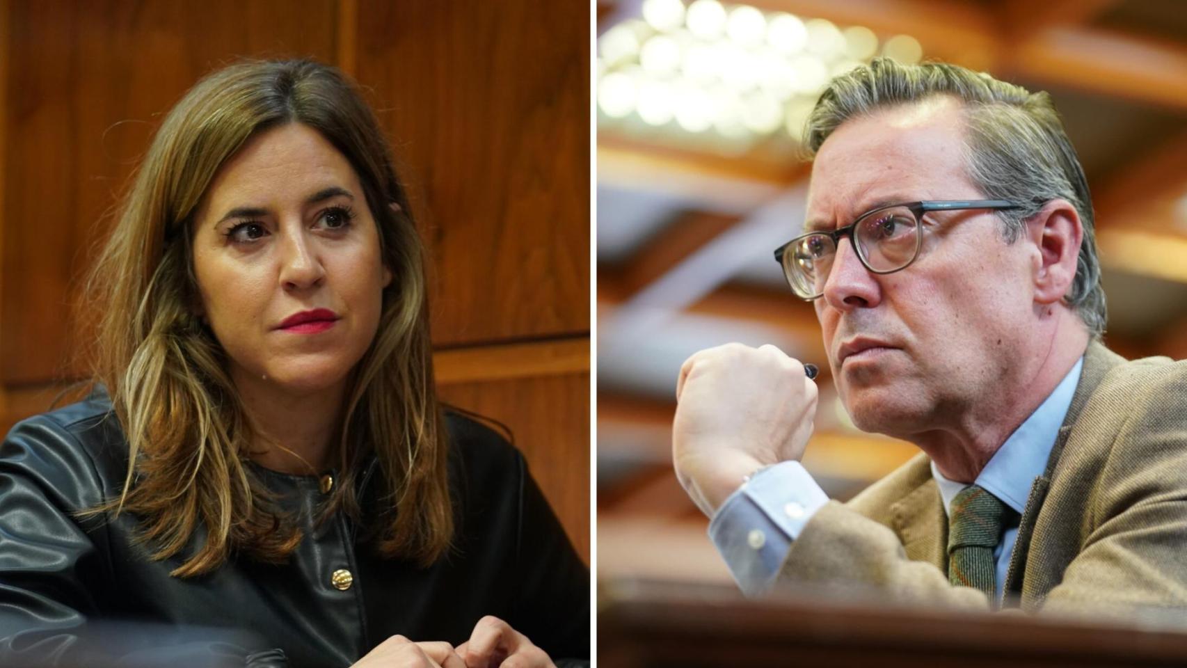 Los senadores Rocío Dívar y Alfonso Serrano.