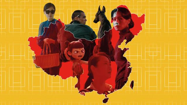 De izquierda a derecha, personajes de 'Breve historia de una familia', 'Black Dog', 'Resurrection',  'Ne Zha 2' y 'A la deriva'