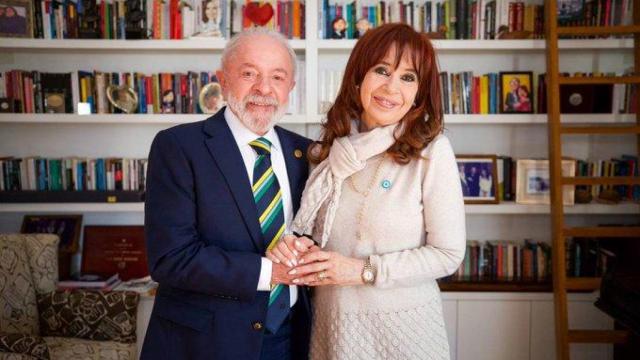 Lula da Silva y Cristina Fernández de Kirchner en casa de la expresidenta argentina.