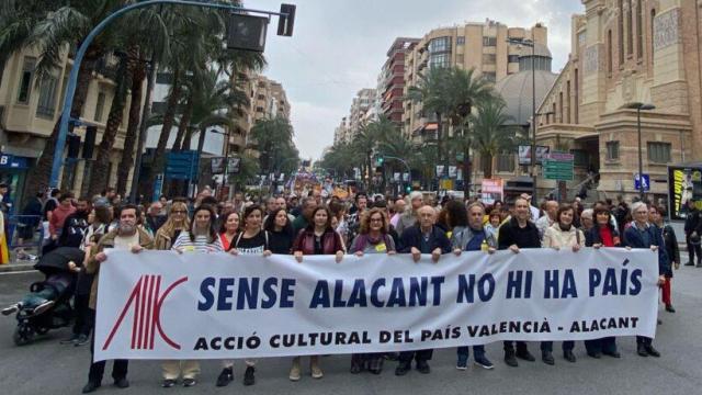 Manifestación de ACPV el pasado mes de abril en Alicante.