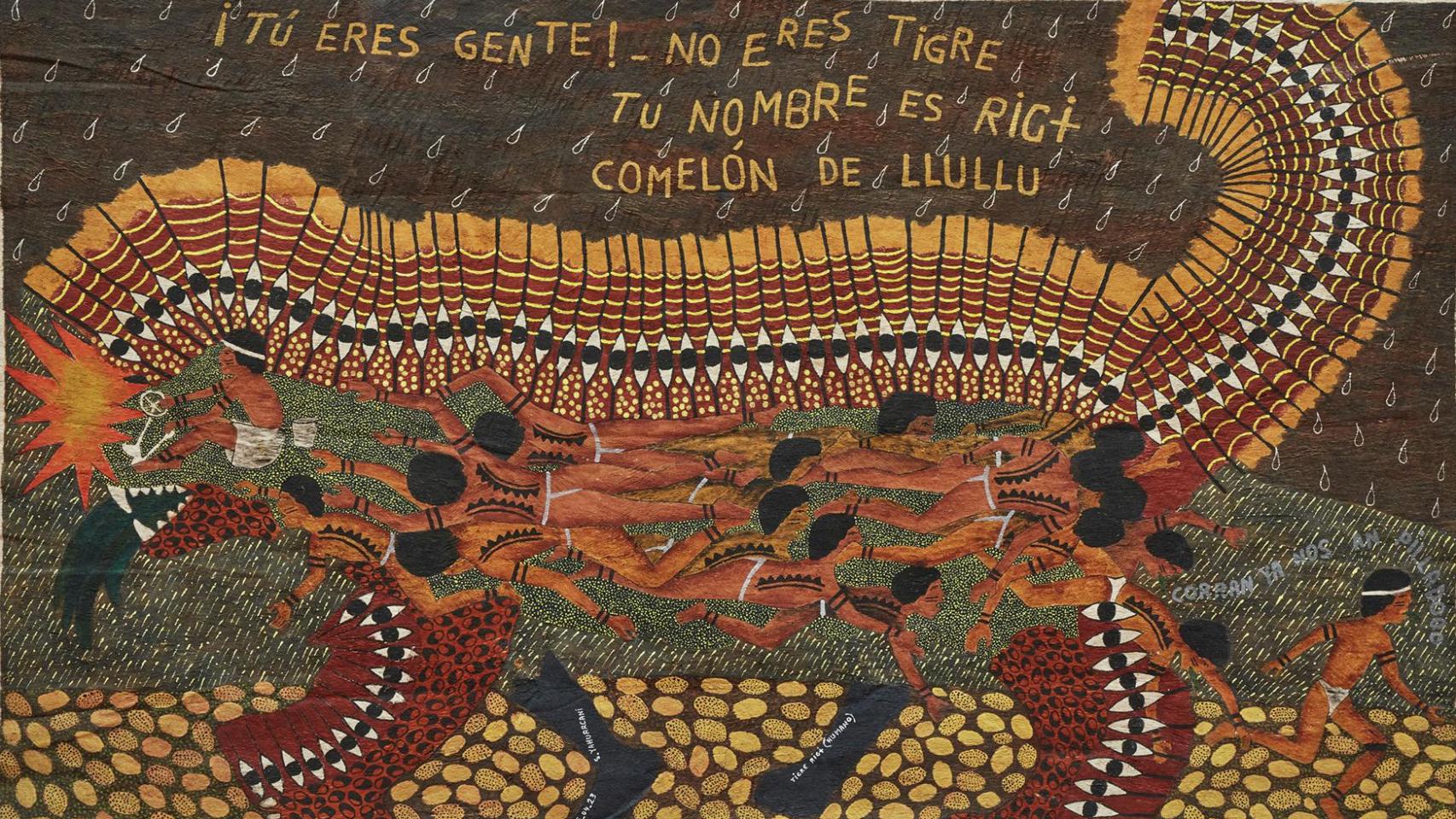 Santiago Yahuarcani: 'Tigre rig', 2023. Foto: Juan Pablo Murrugarra