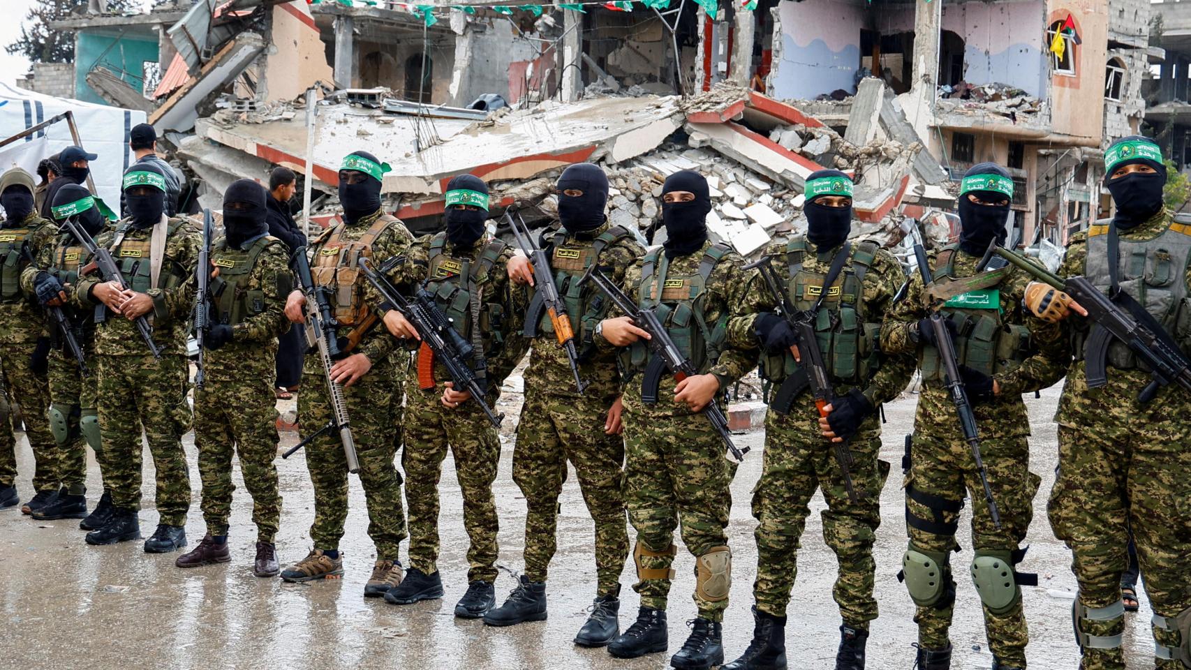 Terroristas palestinos de Hamás.