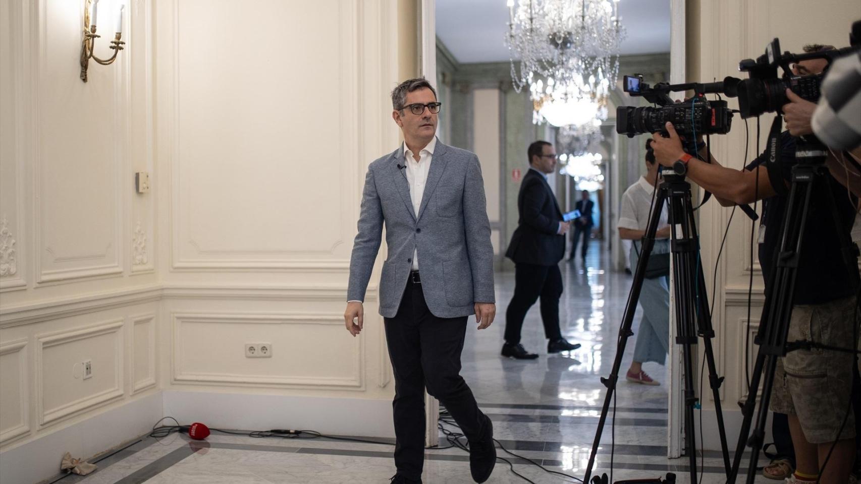 El ministro Félix Bolaños, el pasado 28 de junio en un acto en Madrid./