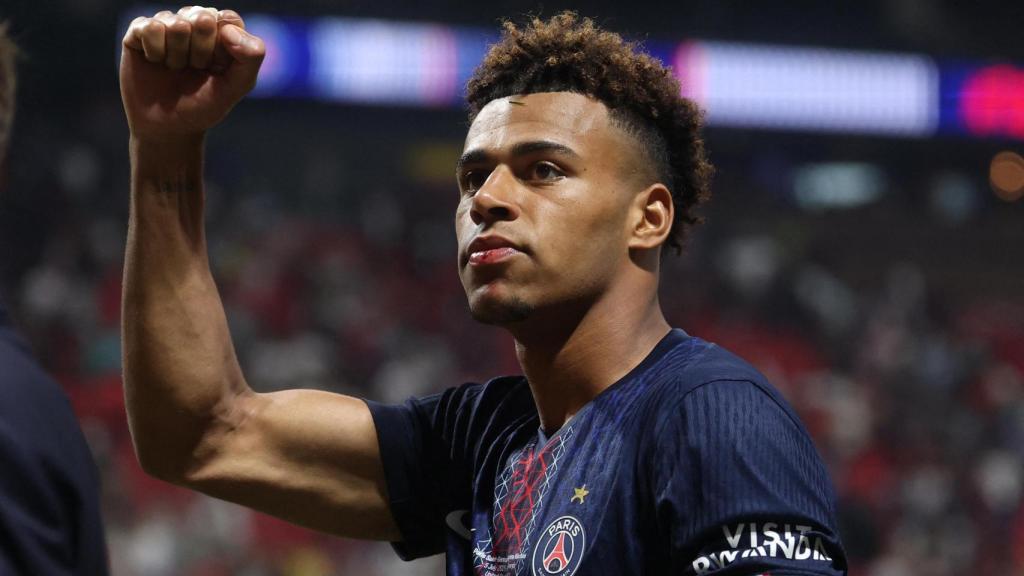 Doue, durante el partido contra el Bayern.