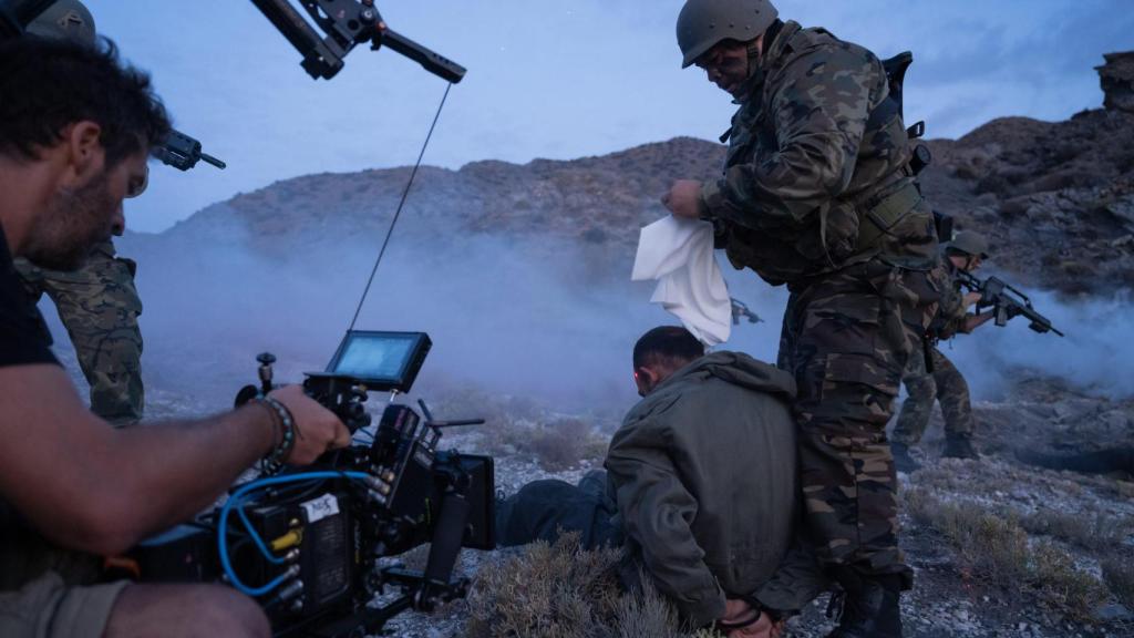 Un momento del rodaje de 'Perejil'. Foto: María Heras / Movistar Plus+