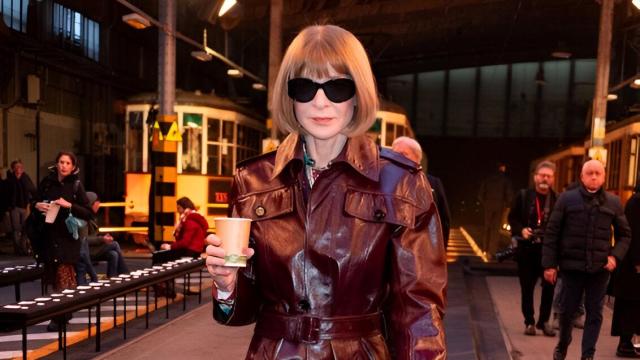 Anna Wintour en la Semana de la Moda de Milán.