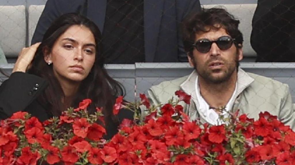 Lucía Rivera y su padre, Cayetano, en abril de 2025 en la Masters Series de Madrid.
