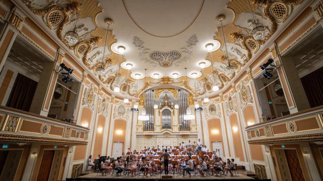 Uno de los conciertos realizados por la OJPA en Viena durante este julio.