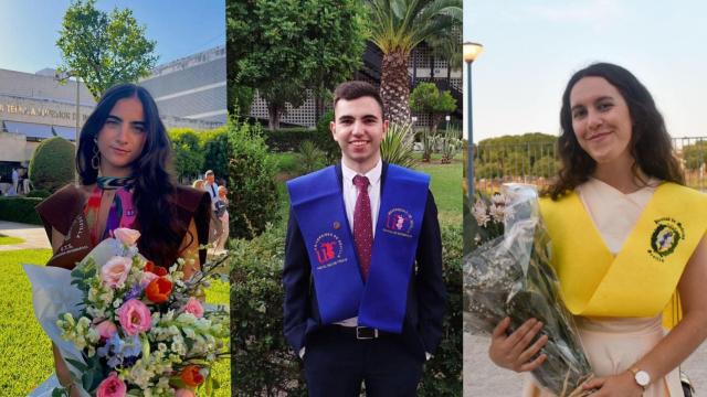 Ángela, Rubén y Sofía, los tres graduados.