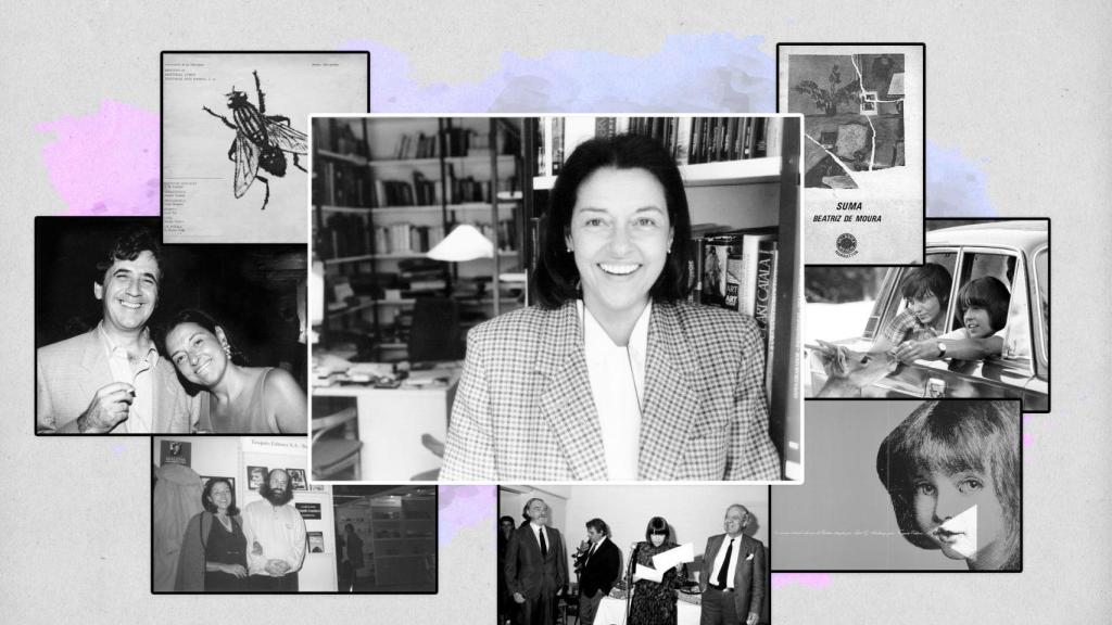 Estampas de la vida de la editora Beatriz de Moura. Diseño: Rubén Vique