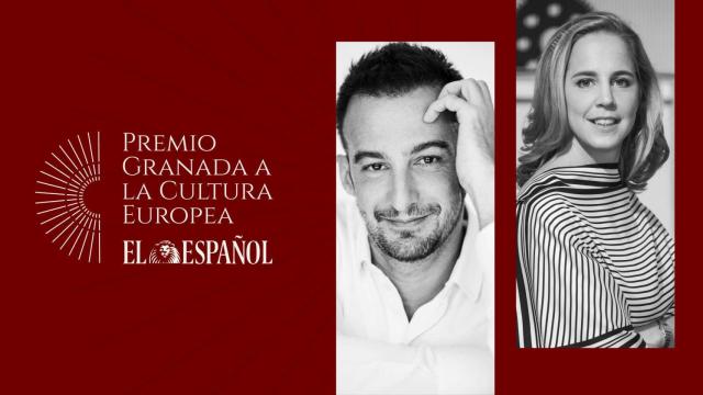 Alejandro Amenábar y  Sheila Loewe, directora de la Fundación Loewe.