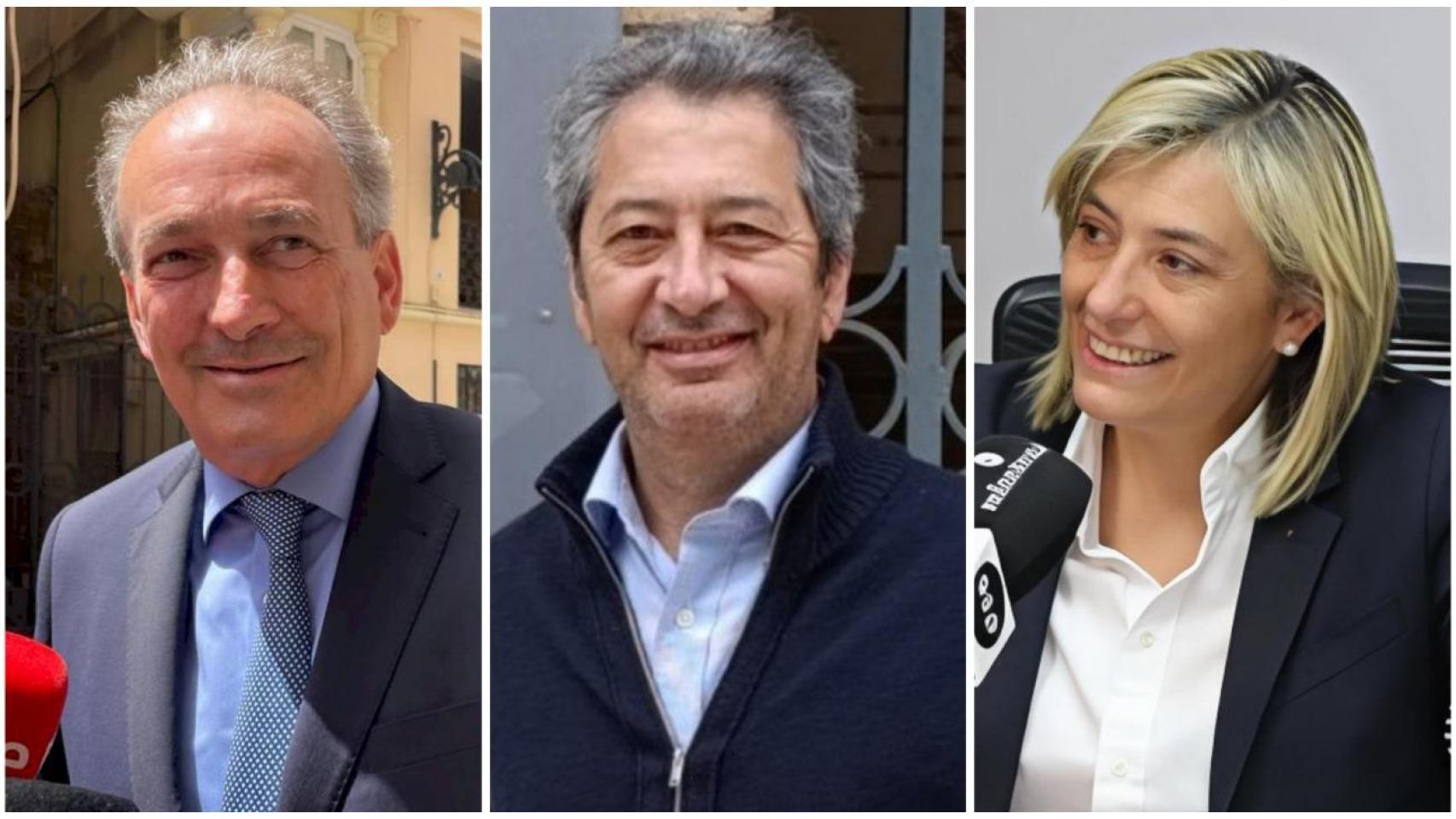 José Luis Aguirre, Vicente Barrera y Elisa Núñez. EE